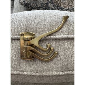 Solid Brass Folding Coat Rack Wall Mount Swing Arm Hook Rack